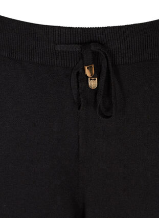 Pantalon ample en maille avec cordon de serrage, Black, Packshot image number 2