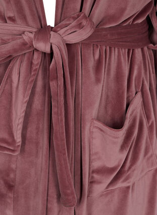 Peignoir à manches 3/4 et poches, Rose Brown, Packshot image number 3