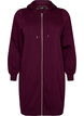Lange hoodie met ritssluiting en zakken, Paars, Packshot image number 0