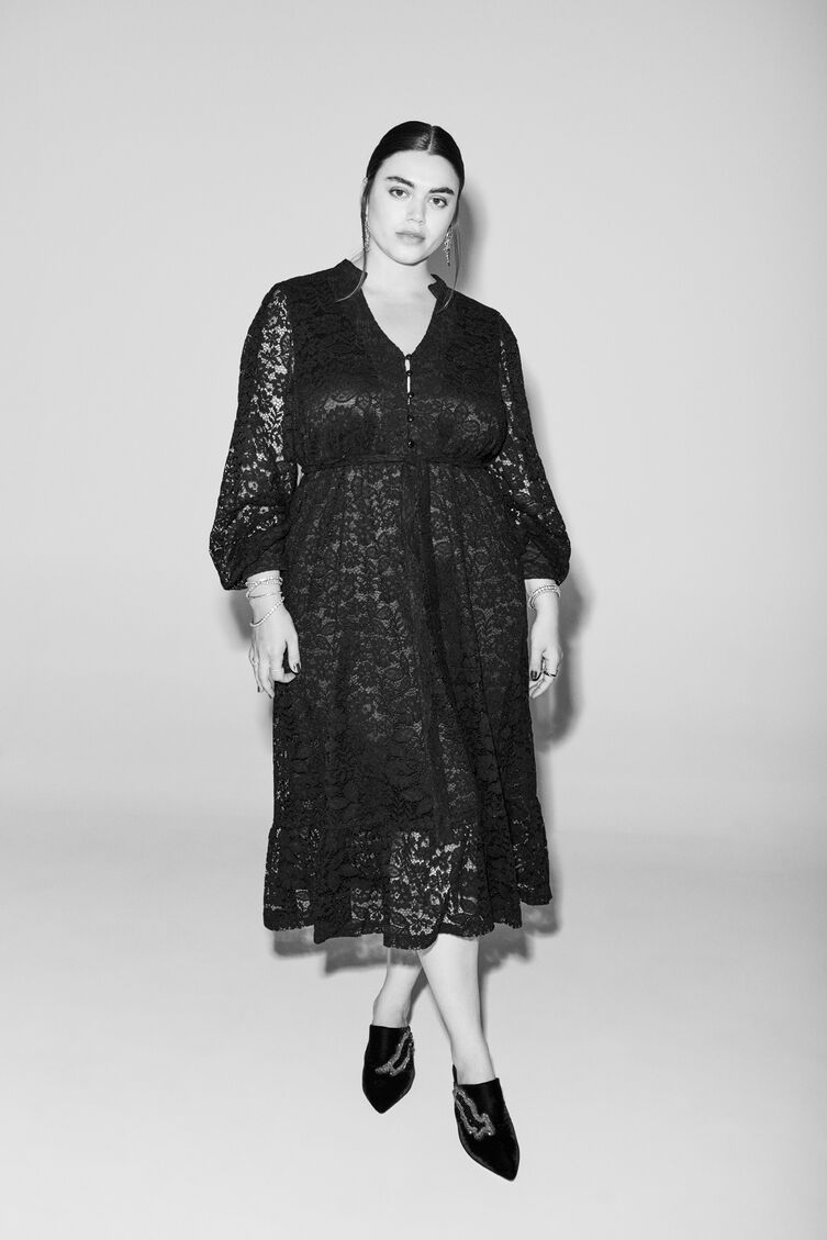 Kanten jurk, , Model