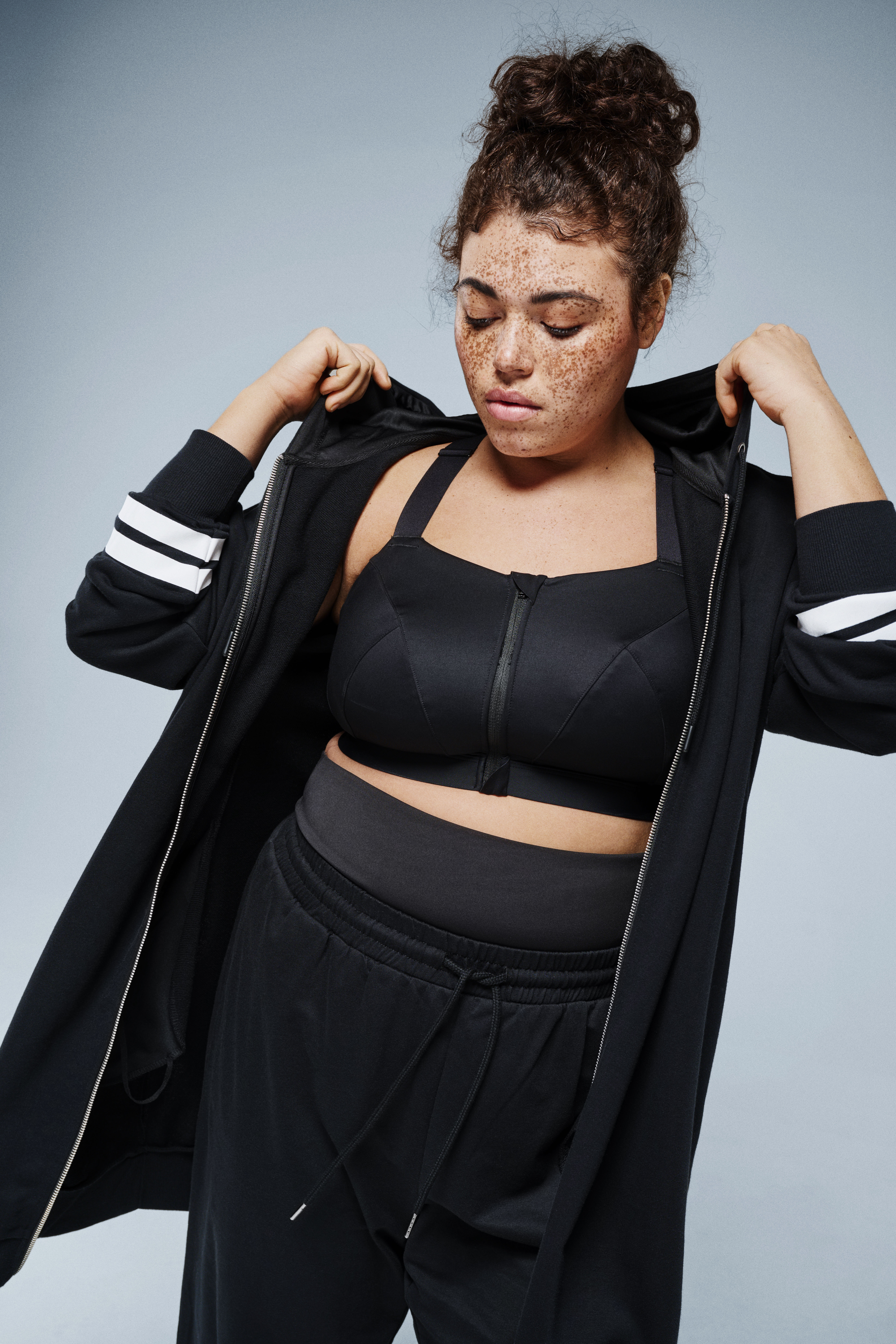 Zizzi Long cardigan en molleton, , Model