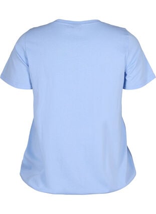 Katoenen t-shirt met korte mouwen en elastische rand, Serenity w. Live, Packshot image number 1