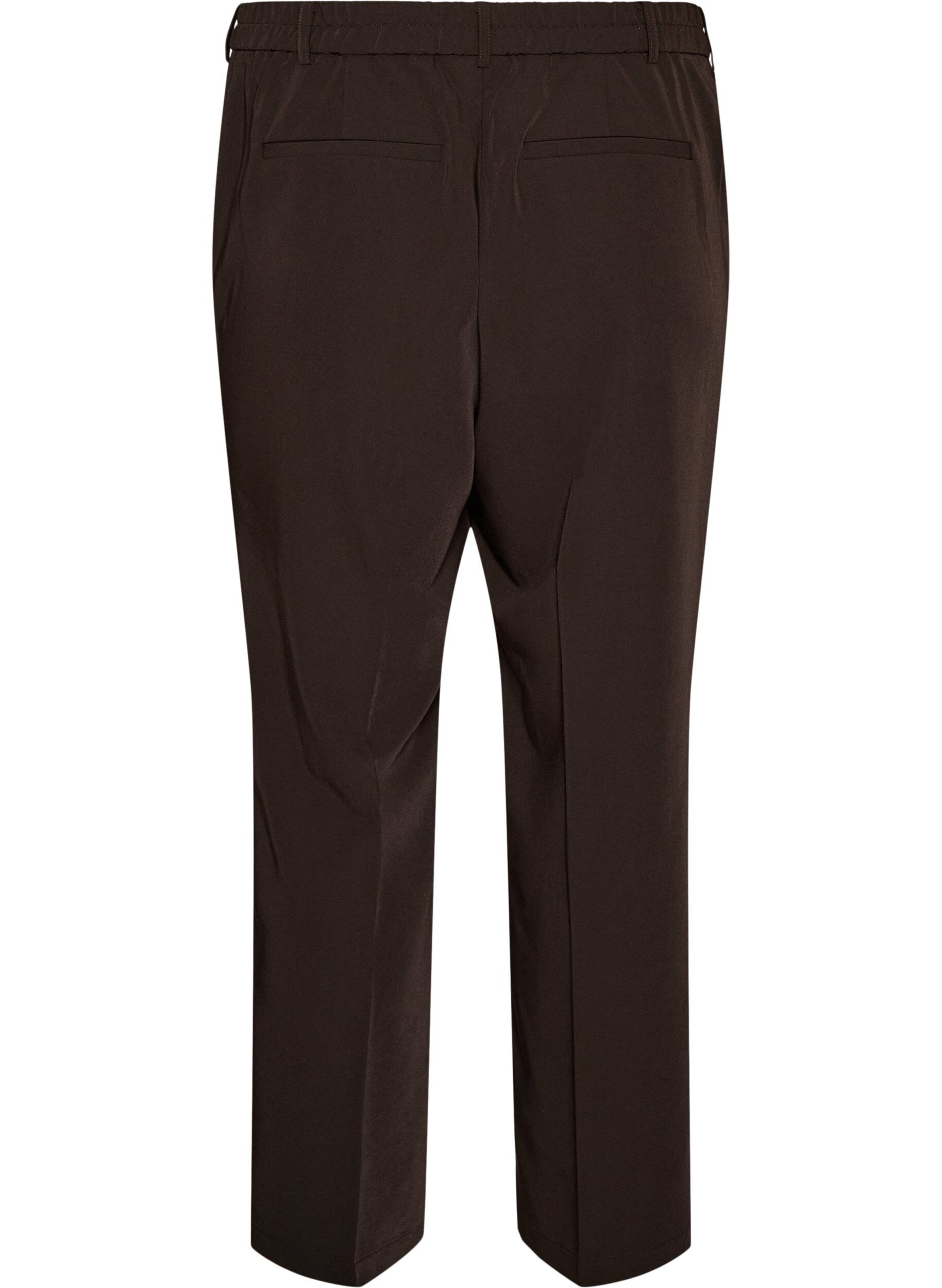 ZizziPantalon de tailleur taille haute avec plis marqu&eacute;s, Marron, Packshot image number 1