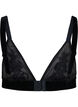 Mesh bh met velours en kant, Black, Packshot image number 1