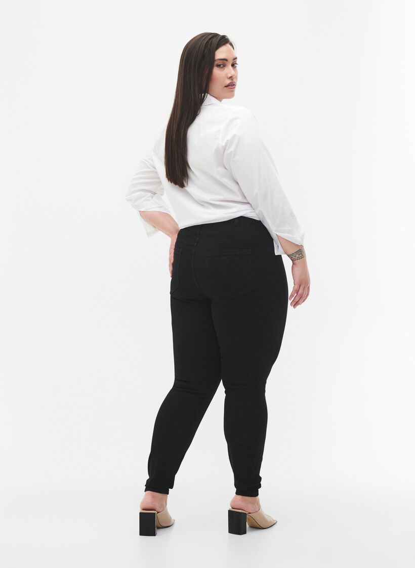 Jeggings met achterzakken, Black, Model image number 1