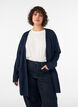 Cardigan long avec poches, Bleu, Model image number 0