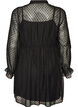 Robe en mousseline avec dentelle guipure et taille empire, Noir, Packshot image number 1