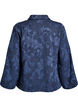 Blouse &agrave; motif tiss&eacute; textur&eacute; et col en V, Bleu, Packshot image number 1