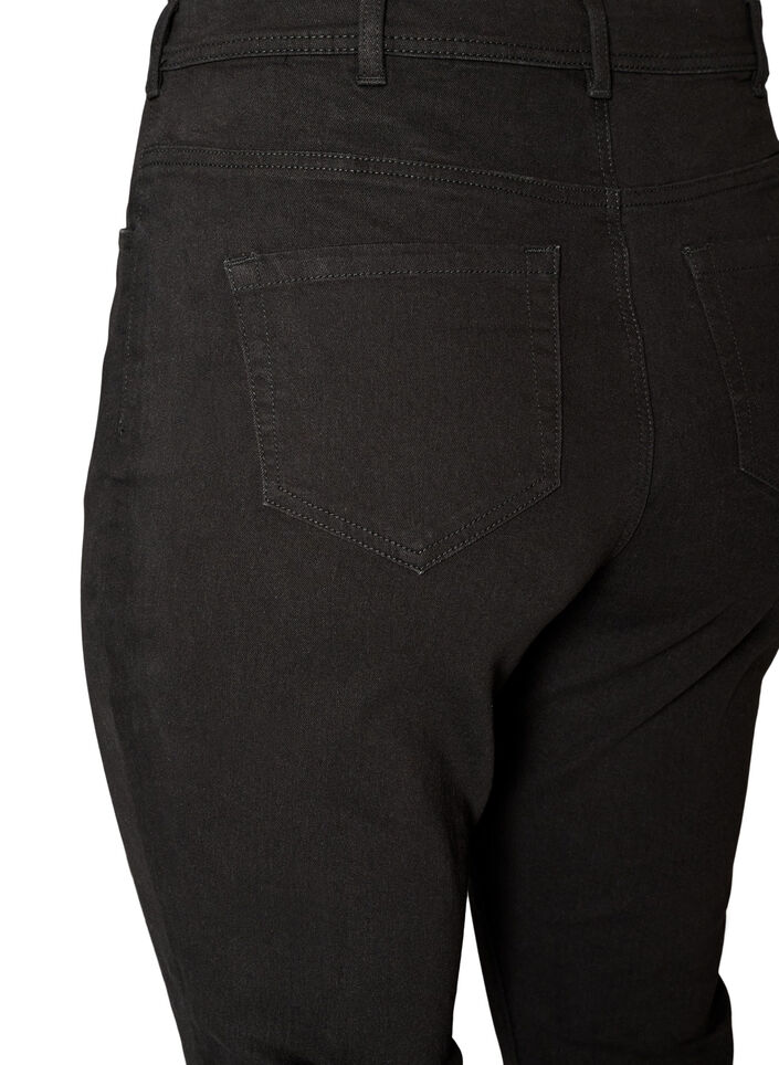 Hoog getailleerde jeans met bootcut, Zwart, Packshot image number 3