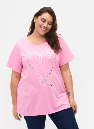 FLASH – T-shirt imprimé, Begonia Pink, Model image number 0