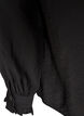 Shirtblouse met geborduurde bloemapplicaties, Zwart, Packshot image number 3