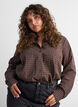 Chemise &agrave; carreaux avec strass, Marron, Model image number 0