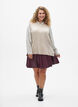 Gilet tricot&eacute; avec bords c&ocirc;tel&eacute;s, Beige, Model image number 1