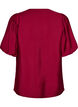 Blouse met ballonnenmouwen en V-hals, Rood, Packshot image number 1