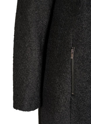 Manteau avec laine et fermeture éclair, Black, Packshot image number 3