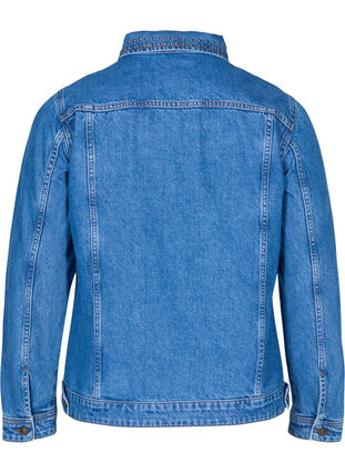 Veste en jean avec rivets bruts, Blue denim, Packshot image number 1