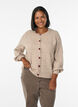 Cardigan met hartvormige knopen, Beige, Model image number 0