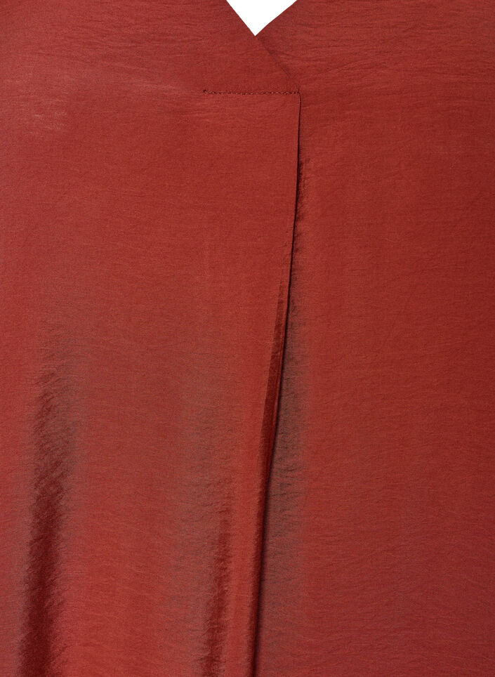 Jurk met V-hals van viscose, Rood, Packshot image number 2