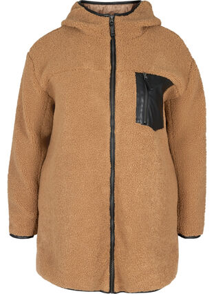 Trendy jas met capuchon en ritssluiting, Burro, Packshot image number 0