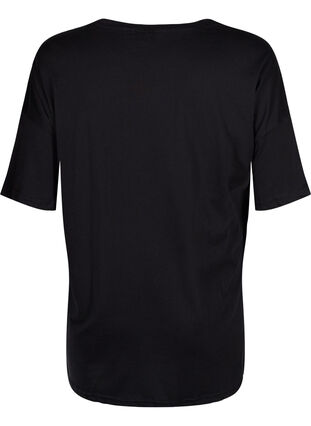 Katoenen t-shirt met opdruk, Black/Dubarry, Packshot image number 1