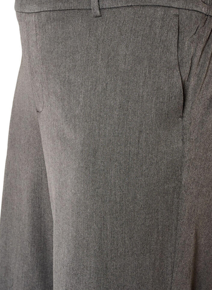 Hoogtailleerde pantalon met rechte pasvorm, Grijs, Packshot image number 2
