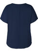 Blouse &agrave; manches courtes et encolure ronde, Bleu, Packshot image number 1