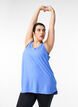 Workout top met V-hals, Blauw, Model image number 0