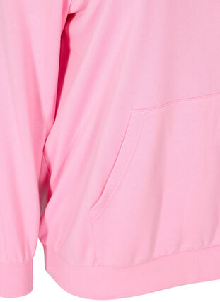 Sweatshirt met capuchon en zak, Prism Pink, Packshot image number 3