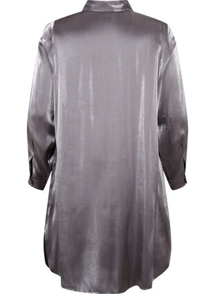 Chemise longue de couleur argentée, Dark Silver, Packshot image number 1