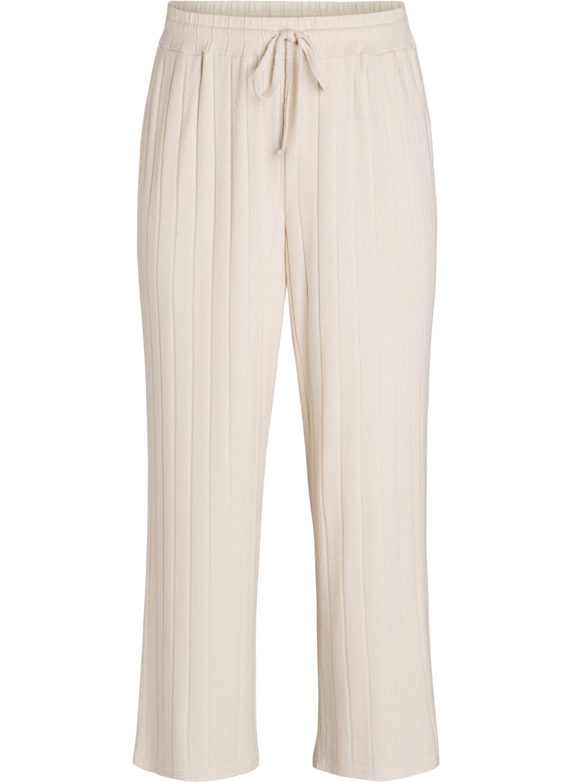 Pantalon de d&eacute;tente en jersey c&ocirc;tel&eacute; taille haute