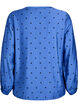 Blouse met lange mouwen en stippen, Blauw, Packshot image number 1