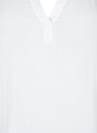 3/4 mouw tuniek in katoen, Bright White, Packshot image number 2