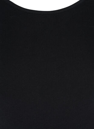 Katoenen top met kant en 3/4 mouwen, Black, Packshot image number 2