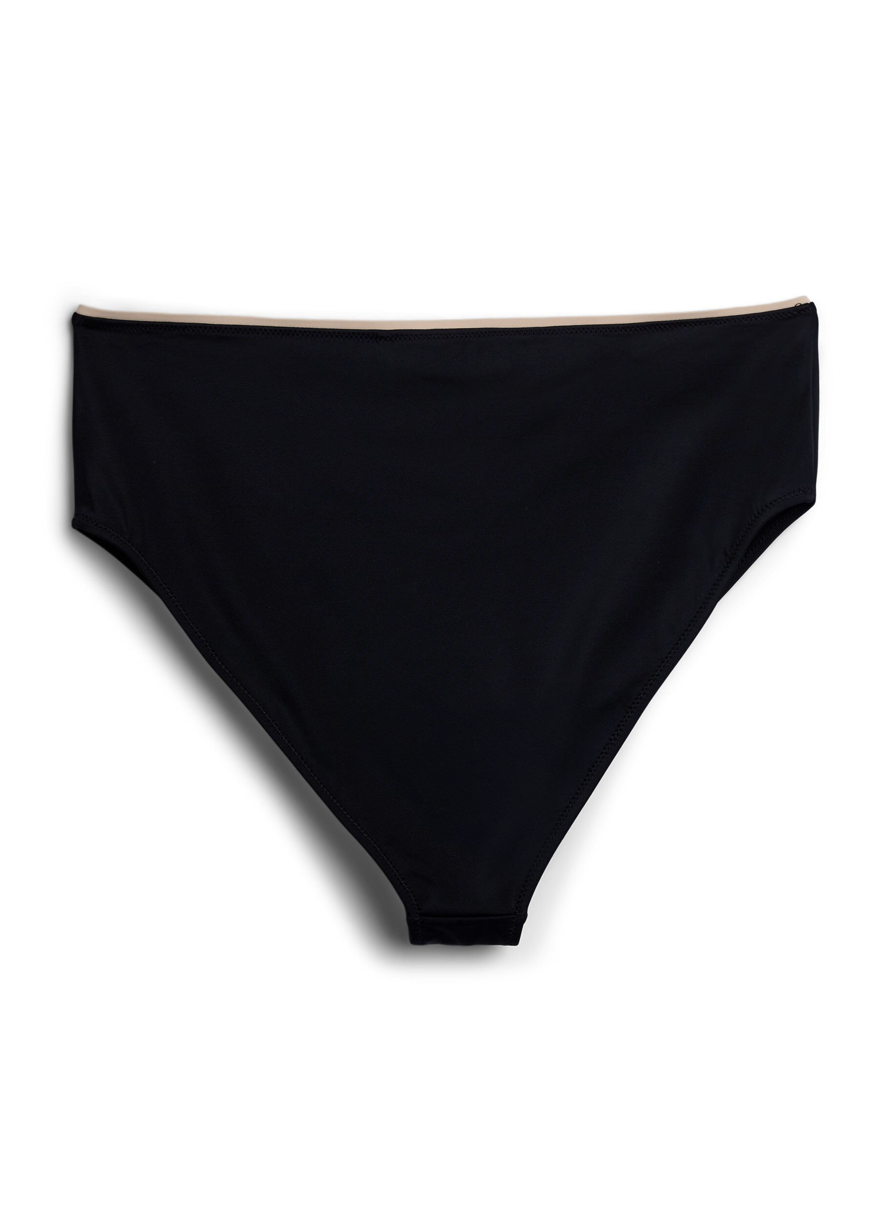Zizzi Culotte de bikini taille haute Tai, Noir, Packshot image number 1