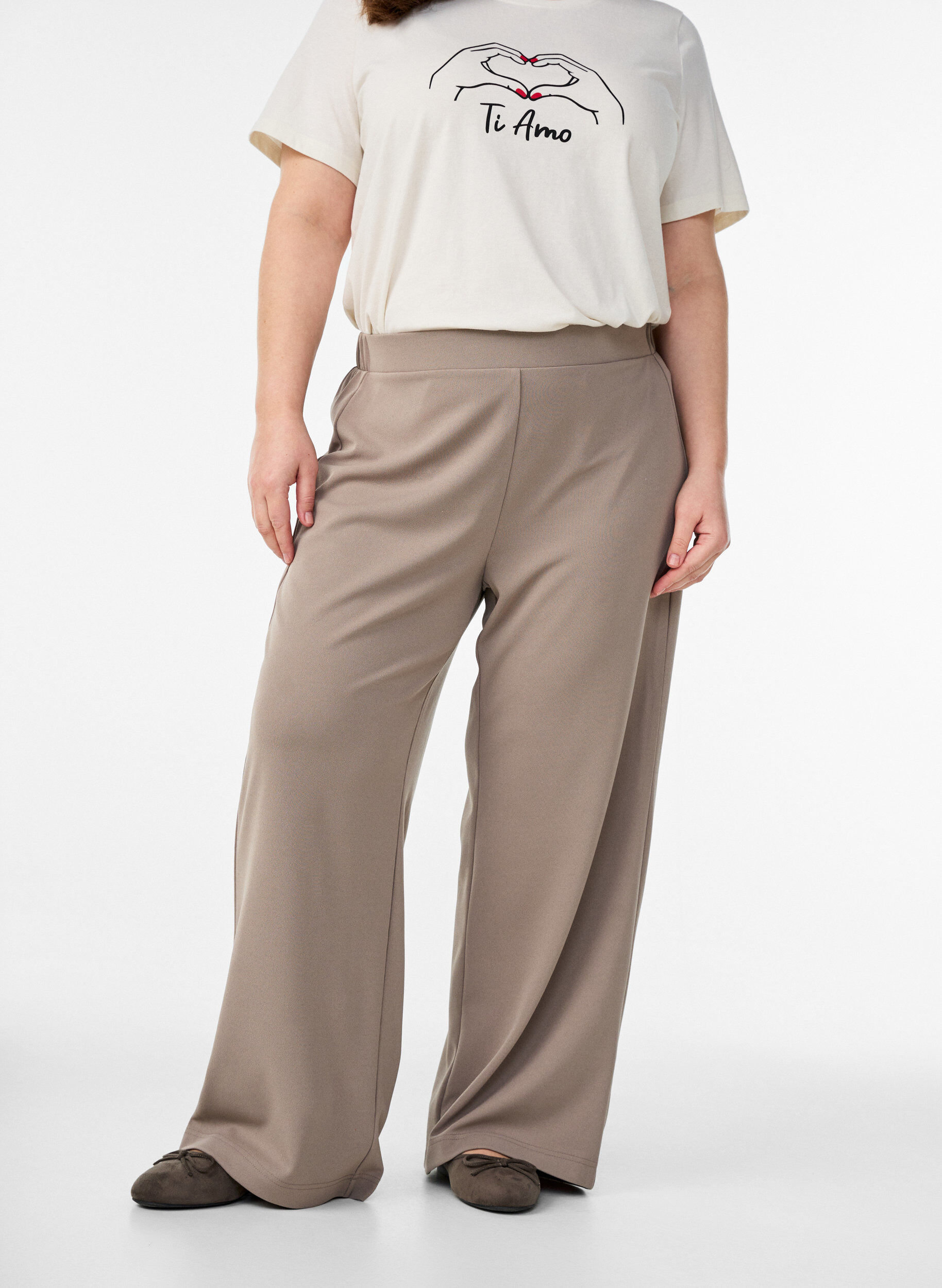 ZizziPantalon ample, Beige, Model image number 2