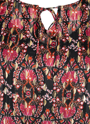 Maxi-jurk met print en lange mouwen, Black Oriental, Packshot image number 2