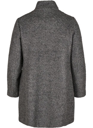 Manteau avec laine et fermeture éclair, Dark Grey Melange, Packshot image number 1
