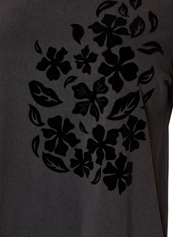 T-shirt en coton bio avec imprim&eacute;, Gris anthracite, Packshot image number 2