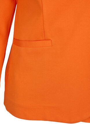 Blazer simple avec bouton et poches décoratives, Mandarin Orange, Packshot image number 3