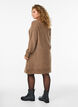 Robe courte en maille avec un motif textur&eacute; en V, Camel, Model image number 2