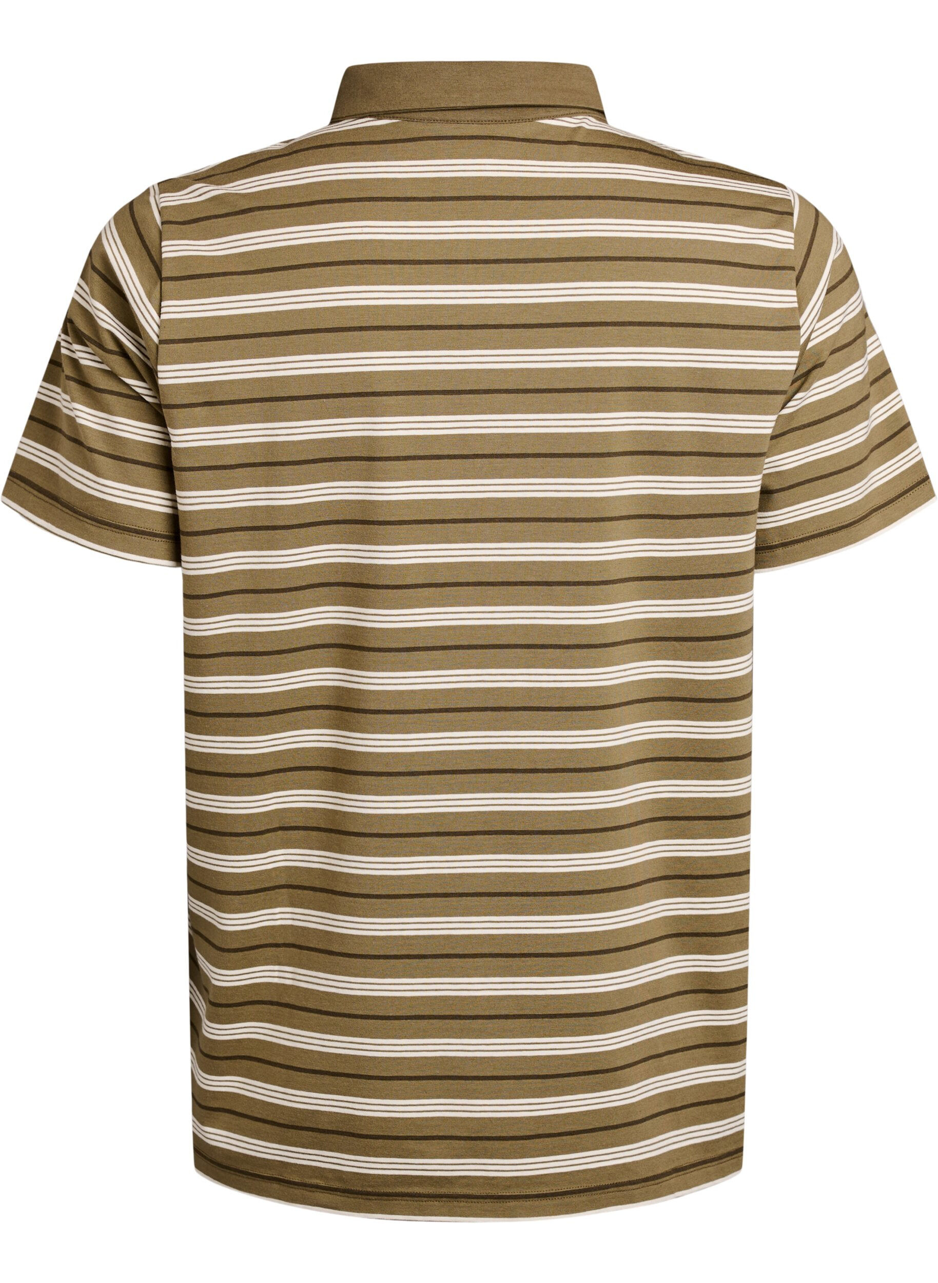 Zizzi Polo ray&eacute; &agrave; manches courtes, Vert, Packshot image number 1