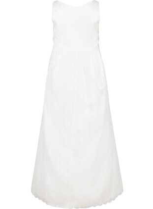 Robe de mariée sans manches avec col en V, Star White, Packshot image number 1