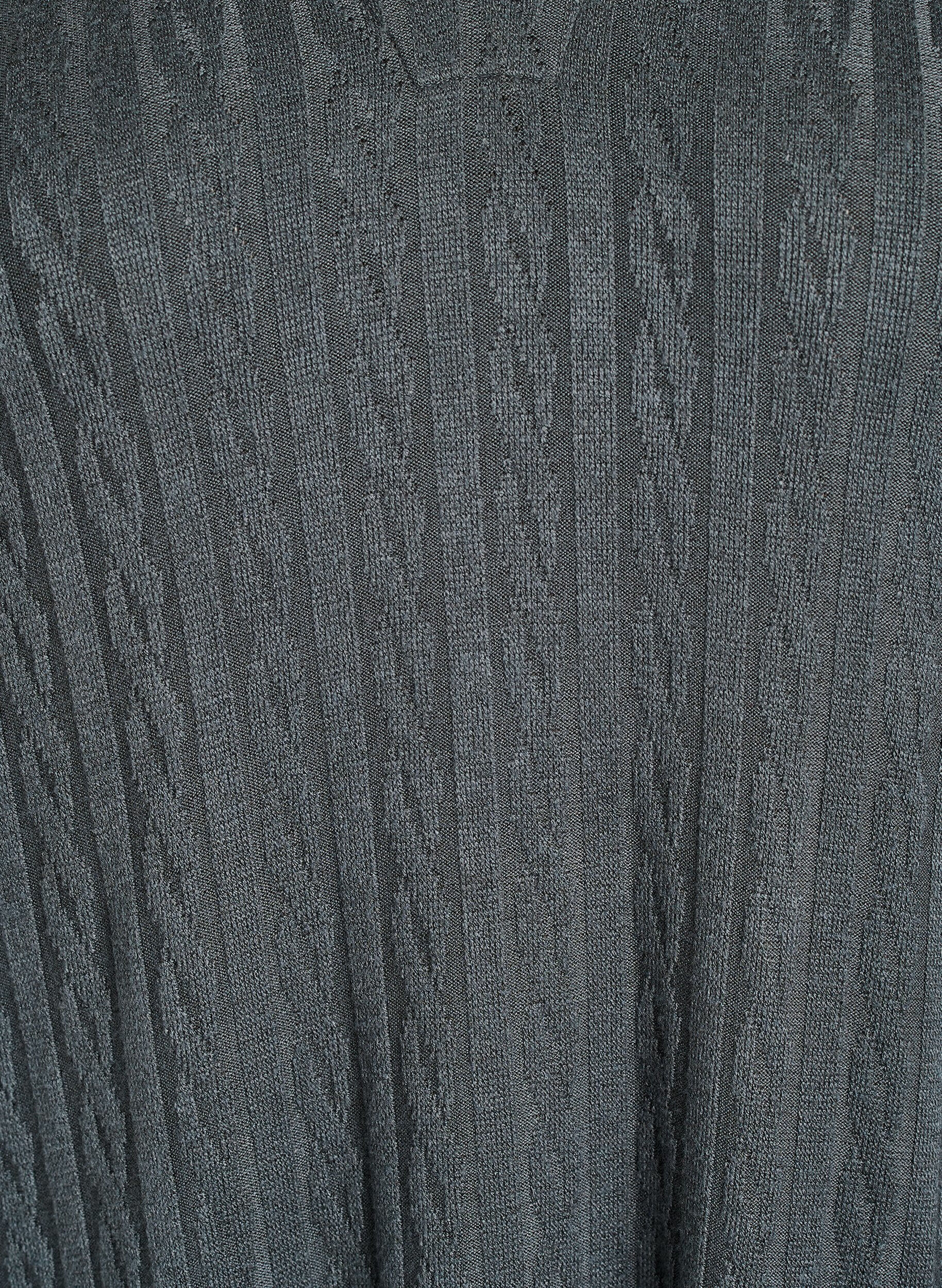 ZizziJurk met kabelstructuur en V-hals, Groen, Packshot image number 2