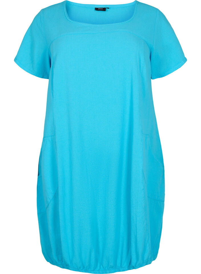 Robe en coton à manches courtes, Blue Atoll, Packshot image number 0