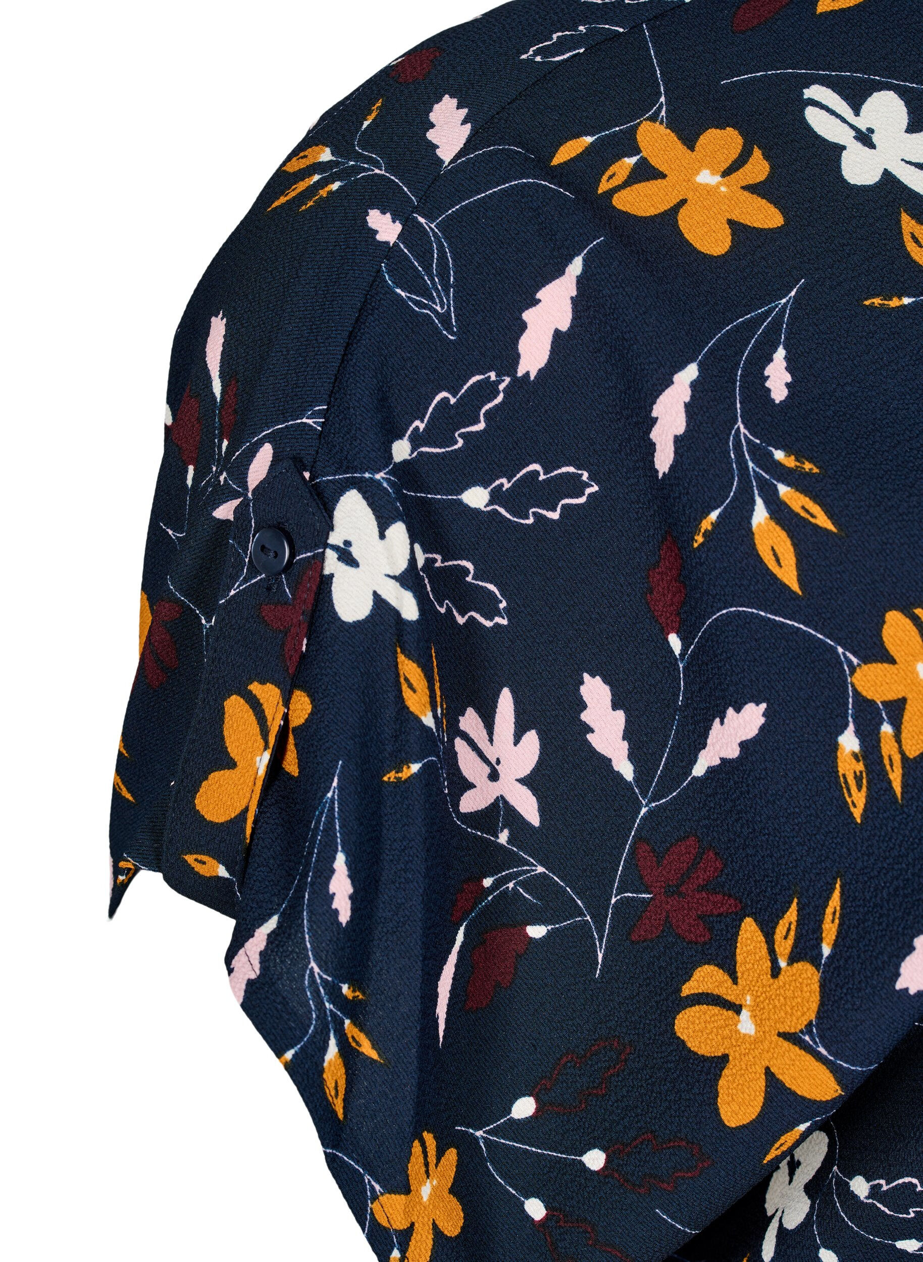 ZizziBlouse met korte mouwen en print, Sky Captain Flower, Packshot image number 3