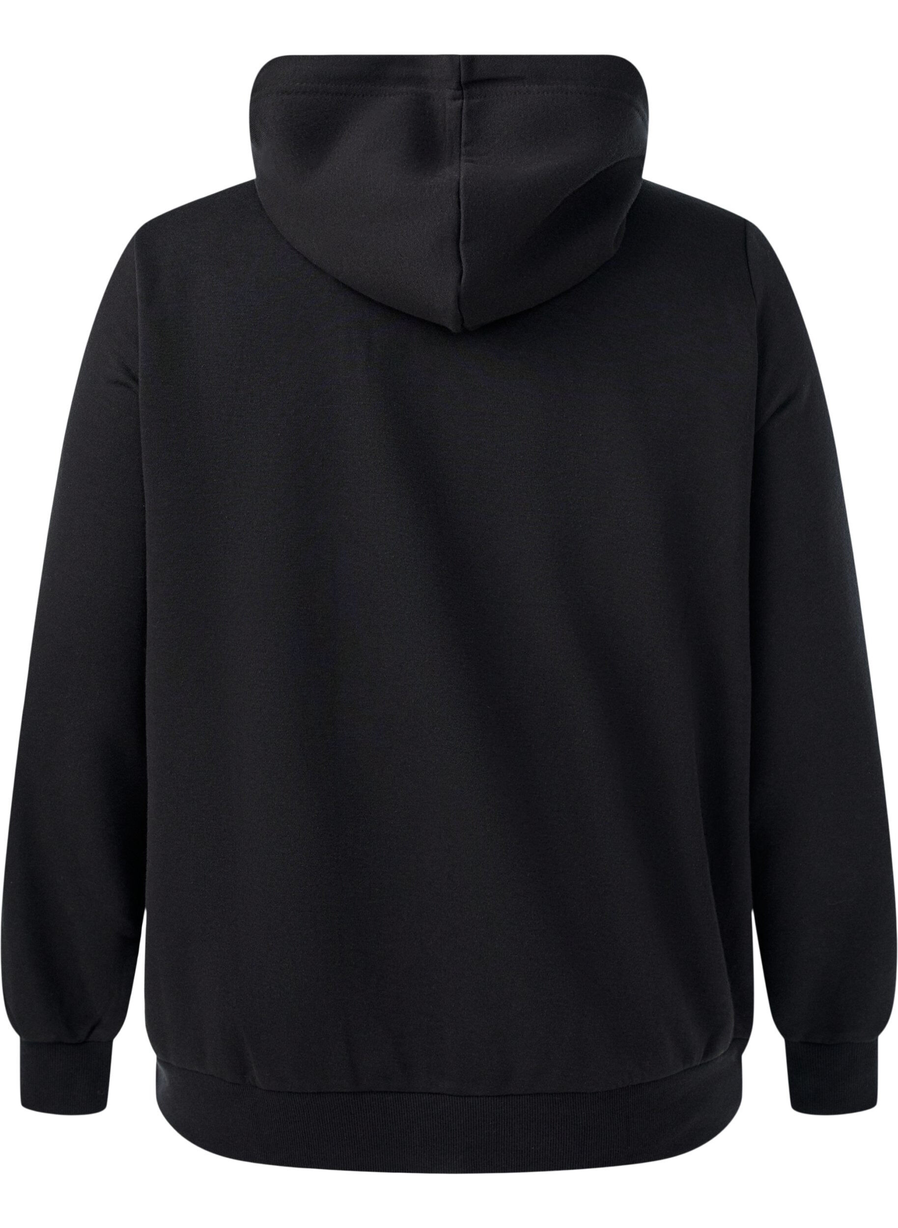 ZizziSweat &agrave; capuche zipp&eacute; avec poches, Noir, Packshot image number 1
