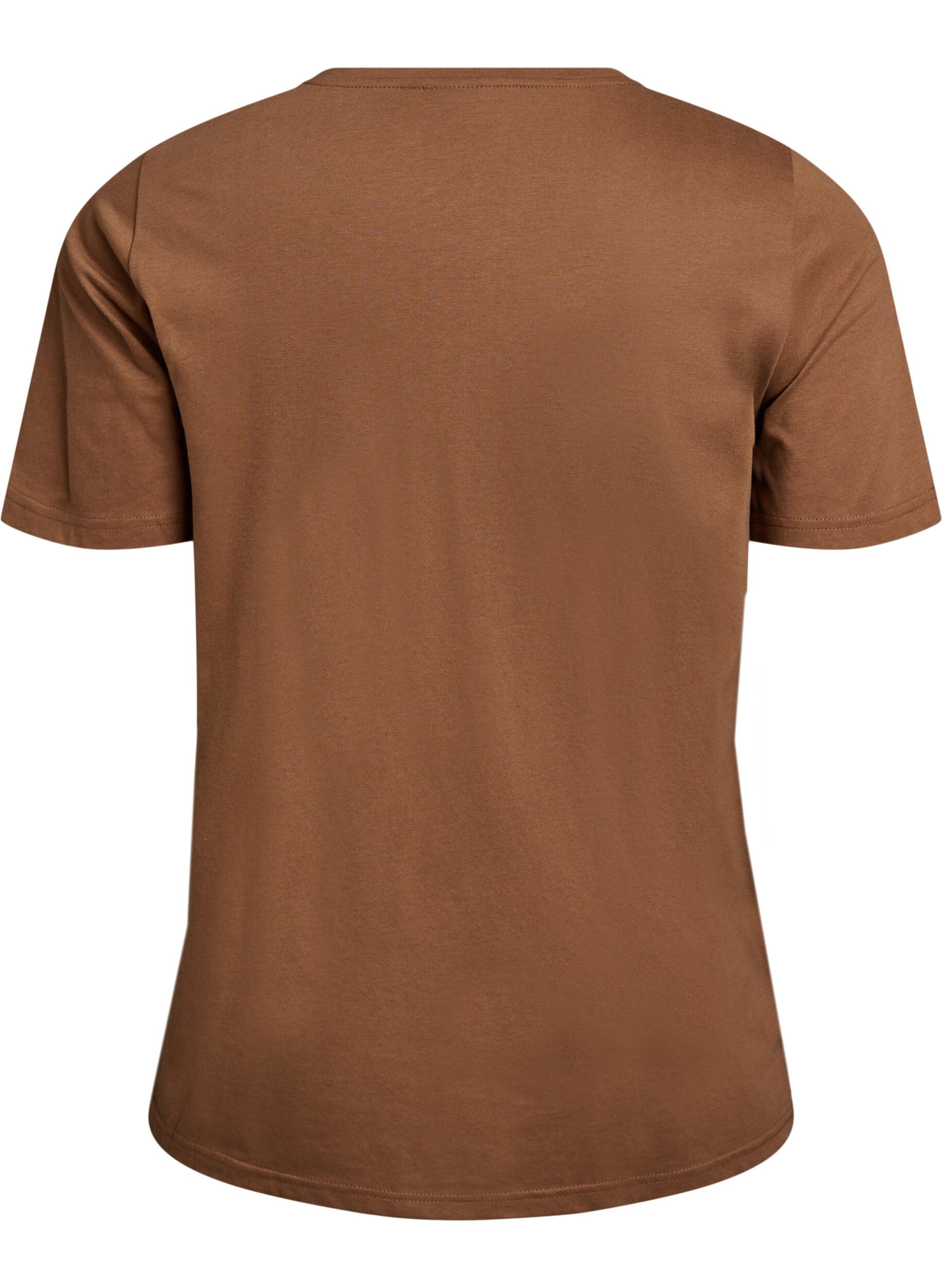 ZizziT-shirt met print, Bruin, Packshot image number 1