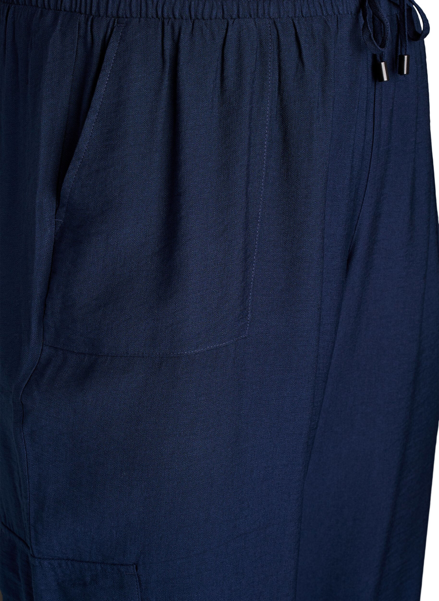 ZizziCargo broek met hoge taille, Blauw, Packshot image number 2