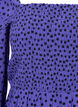 Blouse en viscose à pois avec smock, R.Blue w. Black Dot, Packshot image number 2