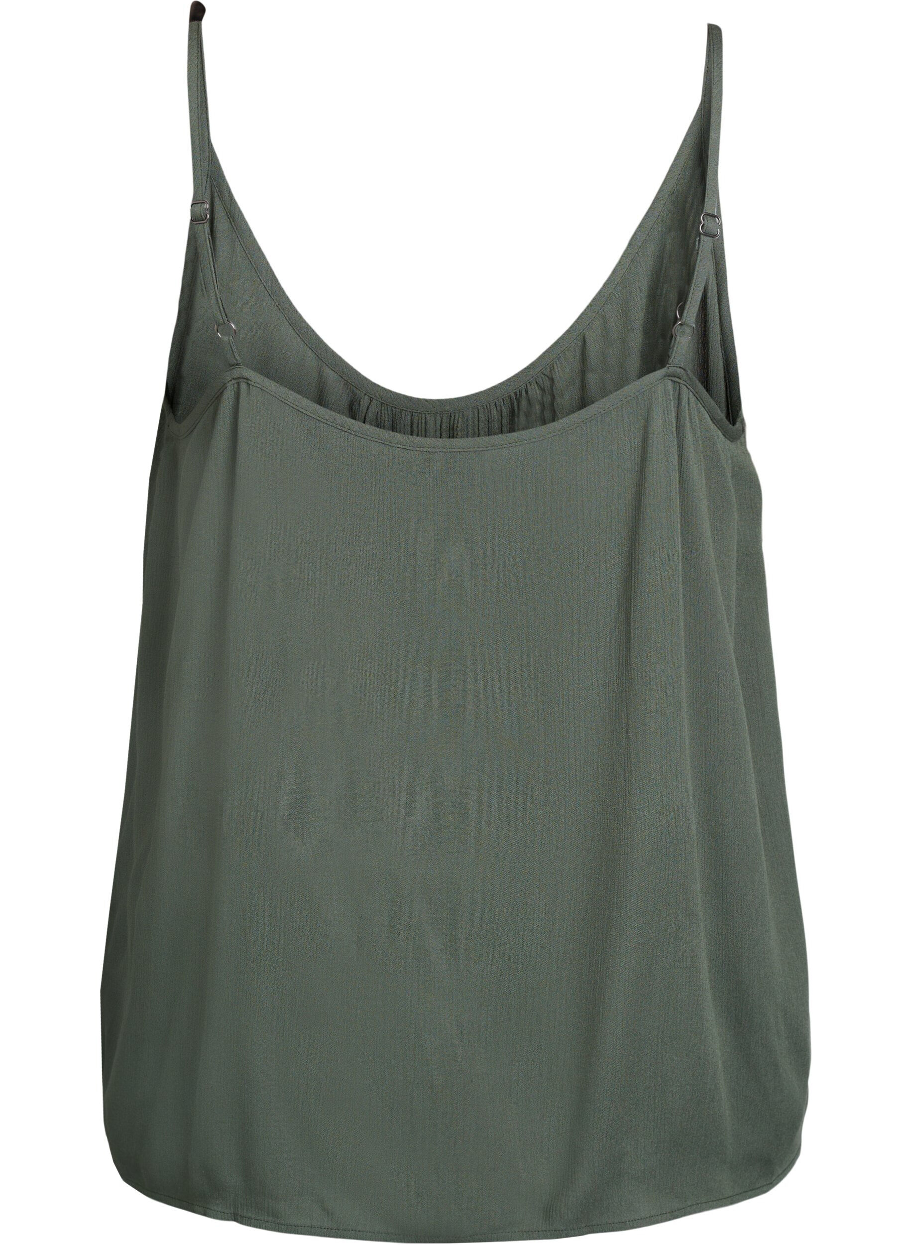ZizziStrap top in viscose, Groen, Packshot image number 1
